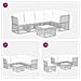Set Divano da Giardino 6 pcs Beige polyrattan - Foto miniatura 8