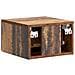 Mobiletto da notte a muro Legno antico 34,5 x 33 x 20 cm - Foto miniatura 6