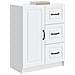 Credenza Bianco 66 x 34,5 x 87 cm Legno ingegnerizzato - Foto miniatura 3