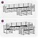 Set di divani da esterno 8 pcs Bianco 310 x 132,5 x 73 cm - Foto miniatura 6