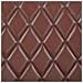 panchina 40 x 30 x 45 cm Pelle Vera Marrone diamante - Foto miniatura 7