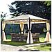 Gazebo Rettangolare In Ferro E Poliestere Resinato, 3x4 Mt - Foto miniatura 3