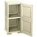 Mobiletto Mono Anta + 1 Ripiano Cm 40x43x85,5 In Resina Colore Angora - Omnimodus - 8085564 - Foto miniatura 1