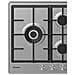 Piano Cottura CHG7WLWPX a Gas 5 Fuochi Gas Colore Inox - Foto miniatura 2