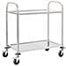 Carrello da Cucina a 2 Livelli 96,5x55x90 cm in Acciaio Inox - Foto miniatura 1