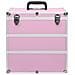 Valigia per Cosmetici 37x24x40 cm Rosa in Alluminio - Foto miniatura 10