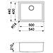 Lav. Inox Square 500 540x440 1v Satinato Cartone R - Foto miniatura 2