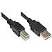 USB 2.0 A / B, 0.5m 0.5m USB A USB B Nero cavo USB - Foto miniatura 1