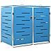 Copri Bidoni Pattumiera Doppia 138x77,5x112,5 cm Acciaio Inox - Foto miniatura 1