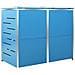 Copri Bidoni Pattumiera Doppia 138x77,5x112,5 cm Acciaio Inox - Foto miniatura 9