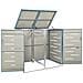 Copri Bidoni Pattumiera Doppia 138x77,5x112,5 cm Acciaio Inox - Foto miniatura 10