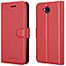 Custodia Compatibile Con Huawei Y6 2017 In Rosso Carminio - Coperchio Protettiva Con Chiusura Magnetica, Funzione Stand E Tasca Per Le Carte - Foto miniatura 8