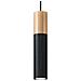 Lampada A Sospensione In Legno Pablo Nero 1050xø80 Mm Metallo - Foto miniatura 5