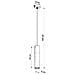 Lampada A Sospensione In Legno Pablo Nero 1050xø80 Mm Metallo - Foto miniatura 6