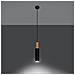 Lampada A Sospensione In Legno Pablo Nero 1050xø80 Mm Metallo - Foto miniatura 12