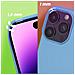 Cover Per Iphone 14 Pro Ibrida Semirigida Sottile Leggera Blu Acciaio - Foto miniatura 2