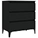 Credenza Nero 60x35x70 Cm In Legno Multistrato - Foto miniatura 2