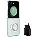 Custodia Flip a Libro Clear Gadget Case per Galaxy Z Flip5 + Caricabatteria TA800 (cavo non fornito) - Foto miniatura 1
