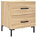 Comodino Rovere Sonoma 40x35x47,5 Cm In Legno Multistrato - Foto miniatura 2