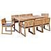 Set Da Pranzo Legno Massiccio Blu Sassari Ii - Foto miniatura 2