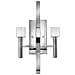 Applique Industrial Nordico Mondo Acciaio Cromo Lucido Vetro 2 Luci G9 3 Led - Foto miniatura 1