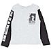 T-shirt hp21-0879a gris-5a Ragazzo - Foto miniatura 1