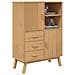 Credenza Olden Marrone 85x43x125 Cm In Legno Massello Di Pino - Foto miniatura 3