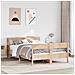 Letto Senza Materasso 150x200 Cm In Legno Massello Di Pino - Foto miniatura 1
