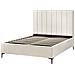 Letto Matrimoniale Tessuto Bouclè Bianco Sporco Con Contenitore 160 X 200 Cm Sezanne - Foto miniatura 5