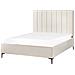 Letto Matrimoniale Tessuto Bouclè Bianco Sporco Con Contenitore 160 X 200 Cm Sezanne - Foto miniatura 6