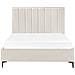 Letto Matrimoniale Tessuto Bouclè Bianco Sporco Con Contenitore 160 X 200 Cm Sezanne - Foto miniatura 7