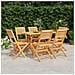 Set da Pranzo da Giardino 7 pz in Legno Massello di Teak - Foto miniatura 5