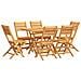 Set da Pranzo da Giardino 7 pz in Legno Massello di Teak - Foto miniatura 1