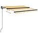 Lusso Casadino -  Tenda Da Sole Retrattile Automatica Pali 3x2,5m Gialla Bianca - Foto miniatura 3