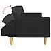Divano Letto a 2 Posti con Poggiapiedi Nero in Tessuto - Foto miniatura 6