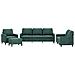 Set di Divani 4 pz con Cuscini Verde scuro in Velluto - Foto miniatura 1