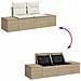 set di divani da giardino di 5 pezzi con cuscini beige rattan - Foto miniatura 9