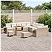 Set Divano Giardino 13 Pezzi con Cuscini Beige Polyrattan Acacia, Set da Pranzo Giardino 3 Pezzi con Cuscini Beige Polyrattan Acacia - Foto miniatura 3