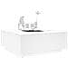 Tavolino da Salotto con LED Infinity Bianco 100x100x40 cm - Foto miniatura 5