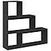 Libreria Divisorio 3 Ripiani Nera 123x29x123 cm in Truciolato - Foto miniatura 1