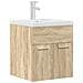 Mobile da Bagno con Lavabo Integrato e Rubinetto Rovere Sonoma - Foto miniatura 1