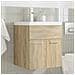 Mobile da Bagno con Lavabo Integrato e Rubinetto Rovere Sonoma - Foto miniatura 3