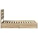 Letto con Contenitore con testiera Rovere Sonoma 75 x 190 cm - Foto miniatura 9