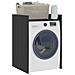 Mobiletto per lavatrice Rovere Nero 67,5 x 62 x 97 cm - Foto miniatura 3