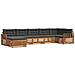 Set divani 7 pcs Naturale e Antracite Legno di Acacia Massello - Foto miniatura 1
