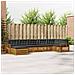 Set divani 7 pcs Naturale e Antracite Legno di Acacia Massello - Foto miniatura 2