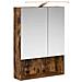 Mobiletto per specchio da bagno Rovere fumé 50 x 14,5 x 70 cm - Foto miniatura 1