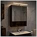 Mobiletto per specchio da bagno Rovere fumé 50 x 14,5 x 70 cm - Foto miniatura 2