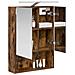 Mobiletto per specchio da bagno Rovere fumé 50 x 14,5 x 70 cm - Foto miniatura 3