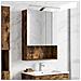 Mobiletto per specchio da bagno Rovere fumé 50 x 14,5 x 70 cm - Foto miniatura 4